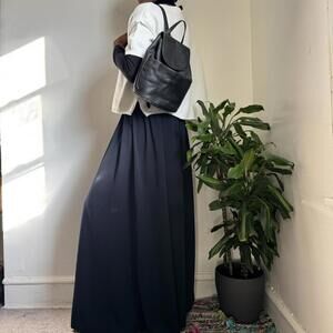 Vintage Y2K Liz Claiborne black leather Mini Backpack